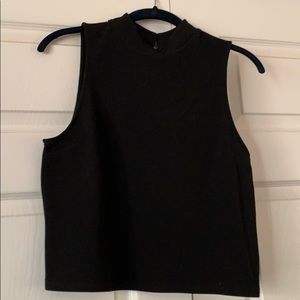 Black sleeveless top